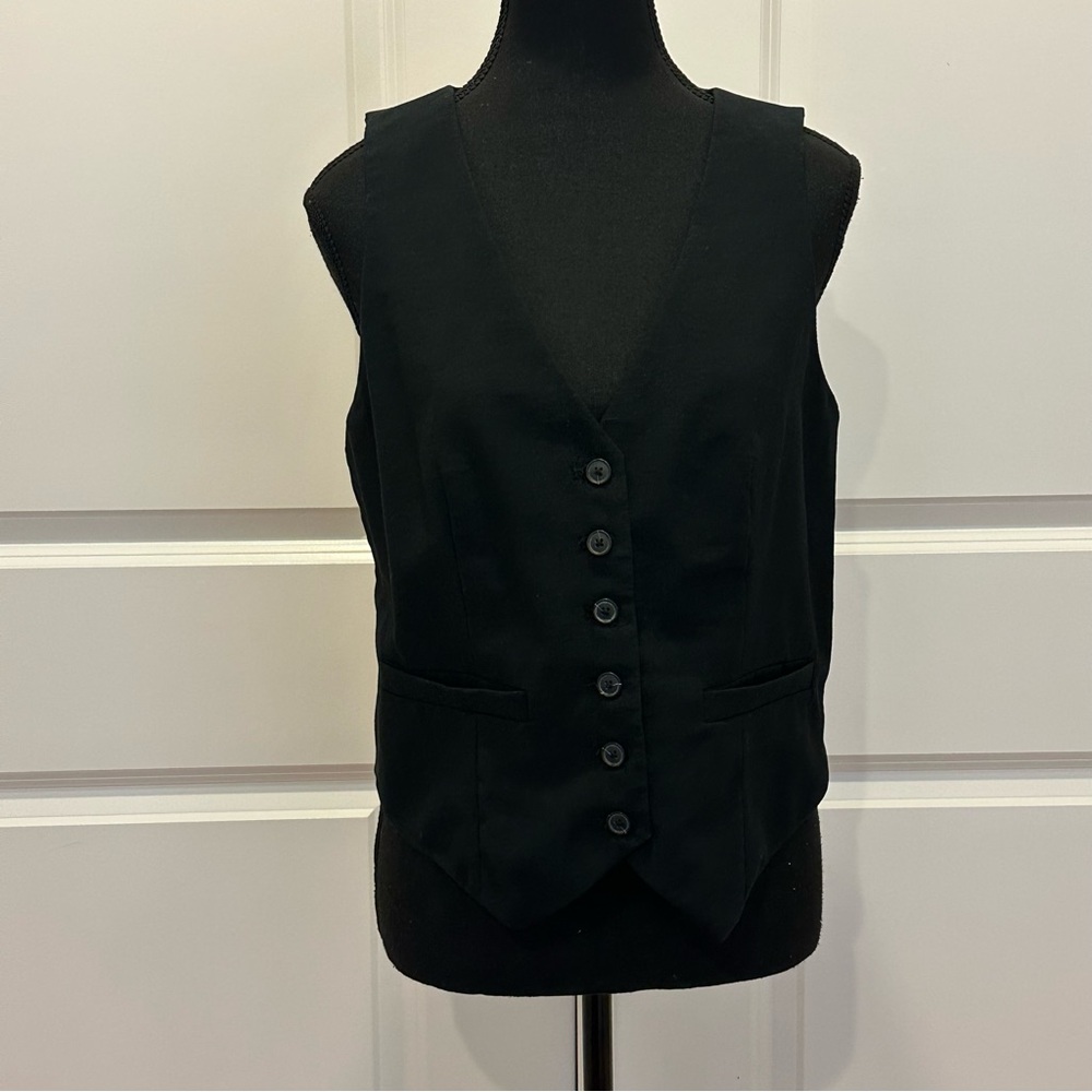 a new day Black Sleeveless Blazer Vest